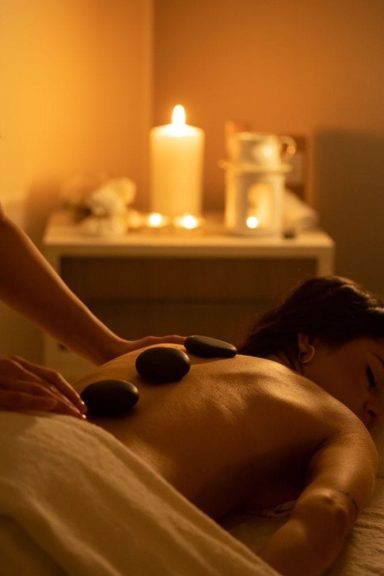 Hot-Stone-Massage – wohltuende Wärmebehandlung ohne erotische Inhalte.